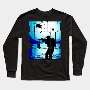 Thank You Heroes Soldier Silhouette Long Sleeve T-Shirt